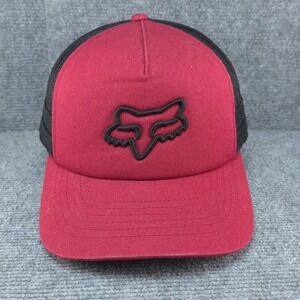 Fox Racing Hat Cap Mens Snapback Red Black Mesh Trucker Motocross Racing OSFA